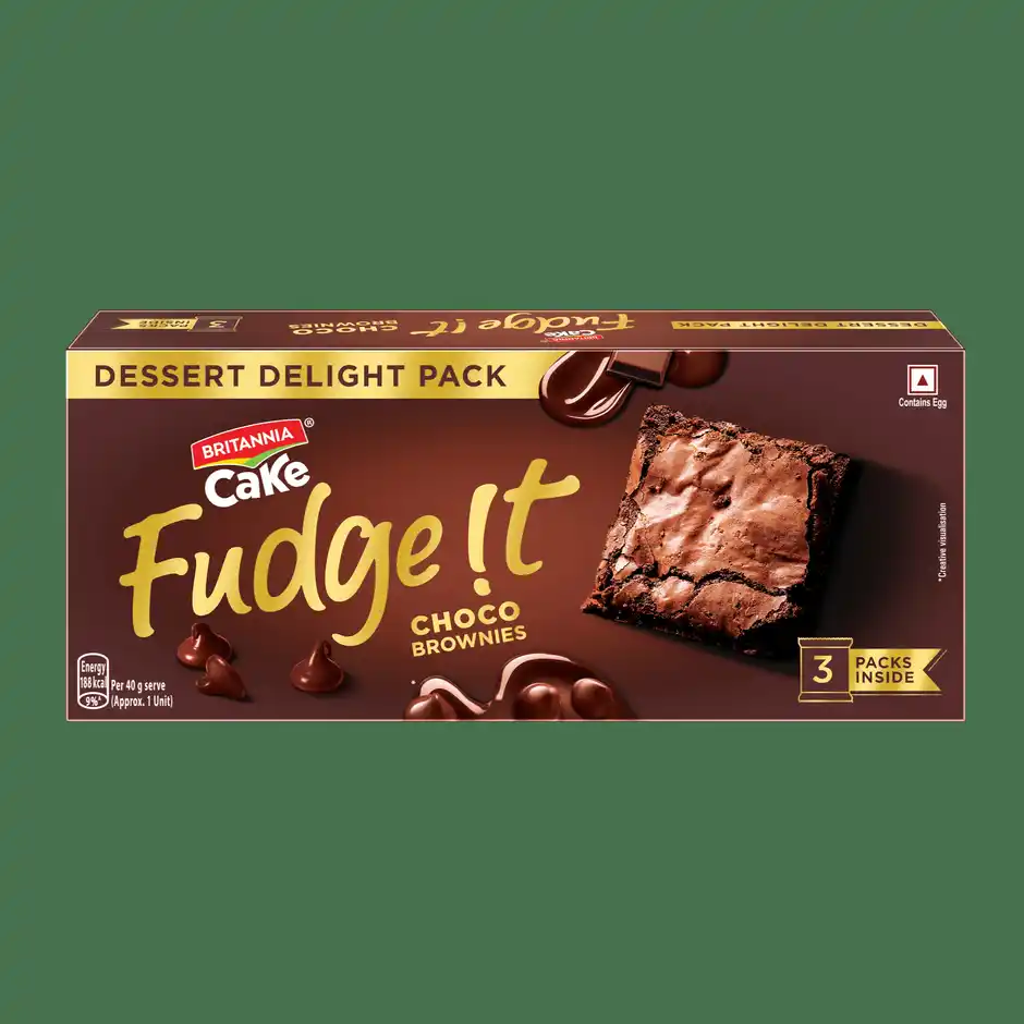 Britannia Fudge It Chocolate Brownie (With Egg) | Bakery Delight